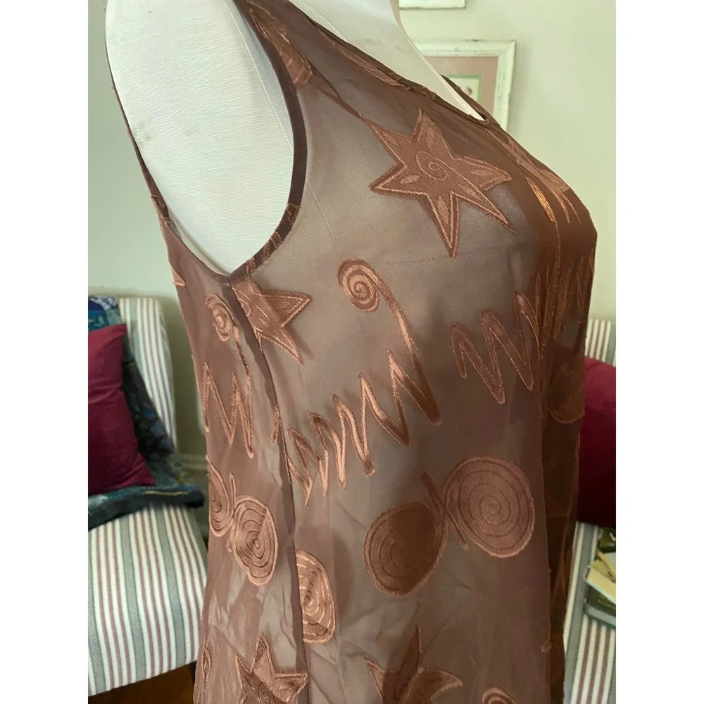 Victoria's Secret Brown Sheer Mesh night gown Sz‎ m